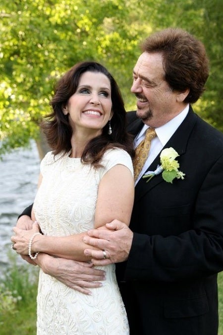 A picture of Karen Randall with her husband, Jay Osmond.
